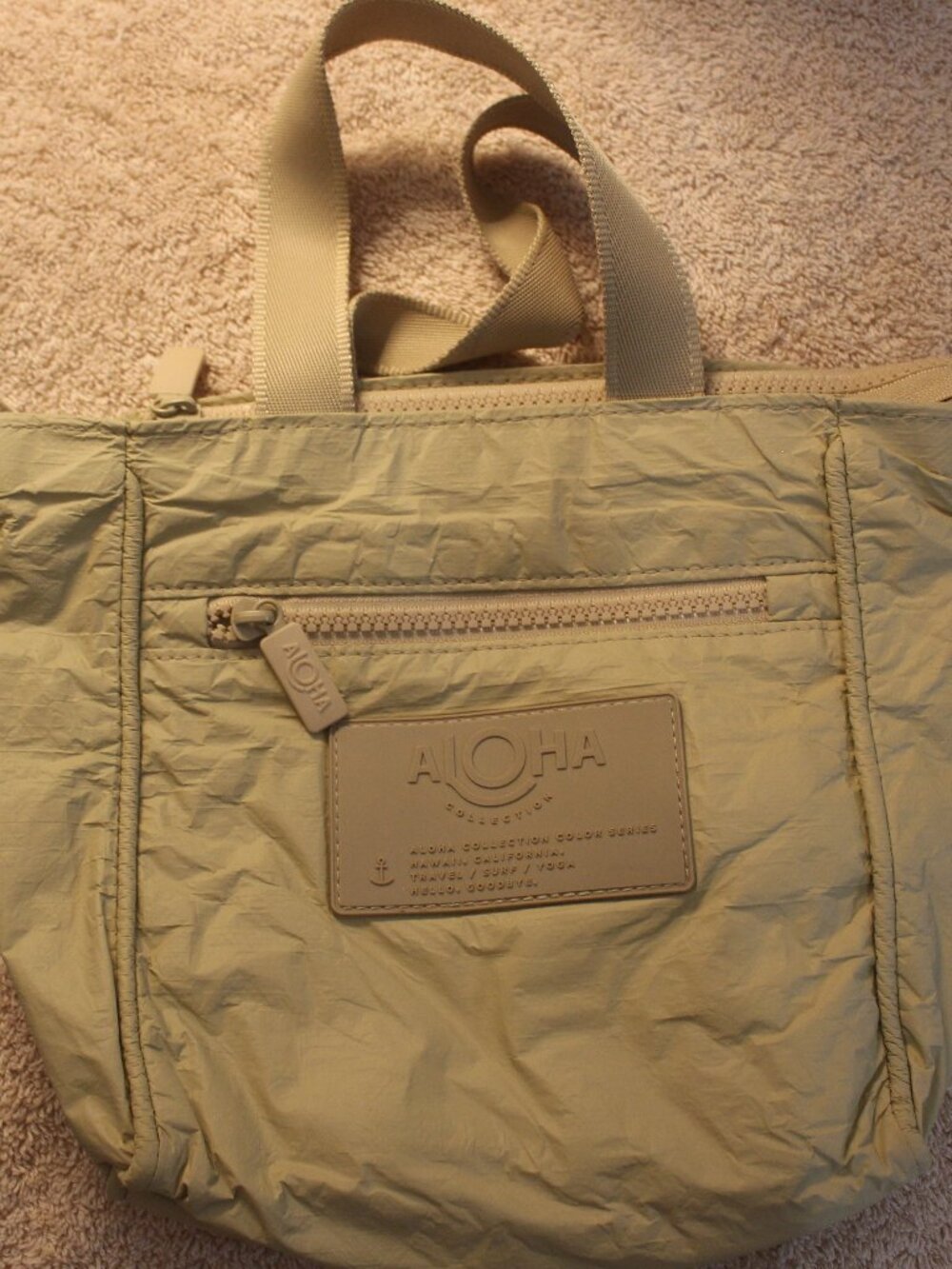ALOHA Collection Olive Mini Tote Crossbody with Strap